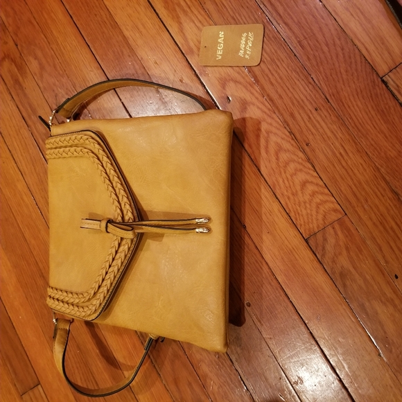 Small leather mustard purse - Picture 1 of 2